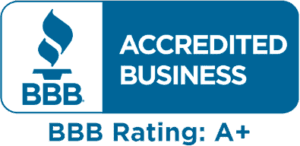 BBB Accredited Business A+ Certified logo.
