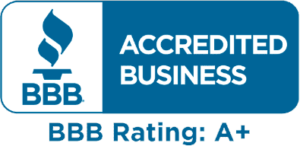 BBB Accredited Business A+ Certified logo. BBB Accredited Business A+ Certified logo.