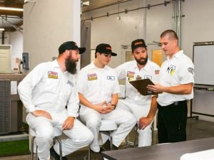 George Brazil HVAC techs in training.