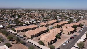 Overhead view of Apache Junction, AZ houses.